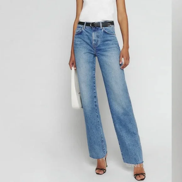 Reformation Blue Straight Leg Jeans - Picture 2 of 4